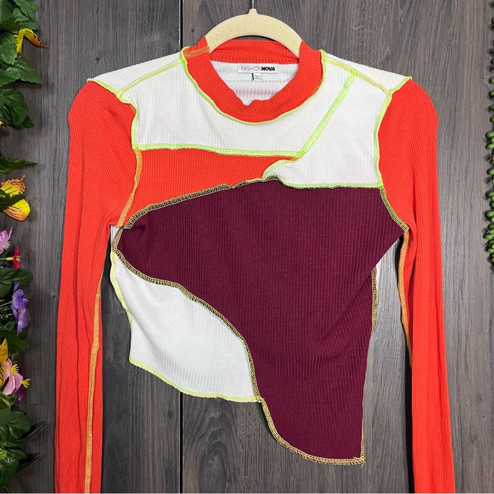 3/$30fashion Nova Patchwork Reverse Stitch Long S… - image 3